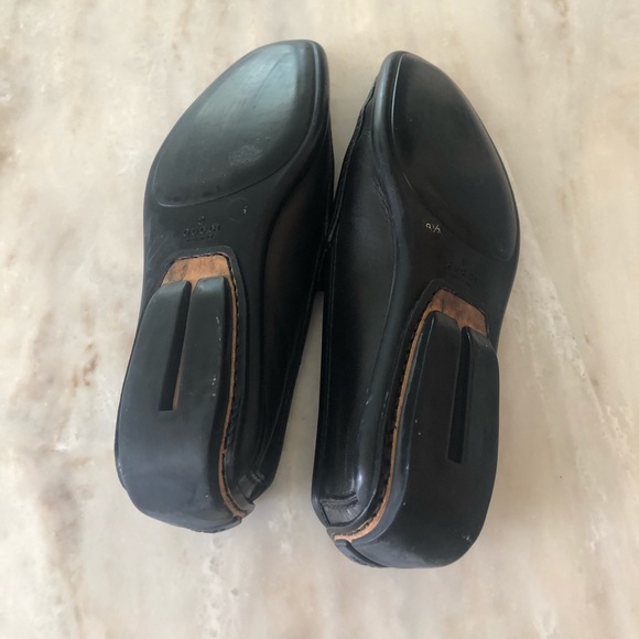 AUTHENTIC GUCCI BLACK LEATHER LOAFER WOMENS SZ 8.5 - Picture 6 of 9